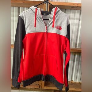 The North Face Gray and Red Men's full zip jacket size small